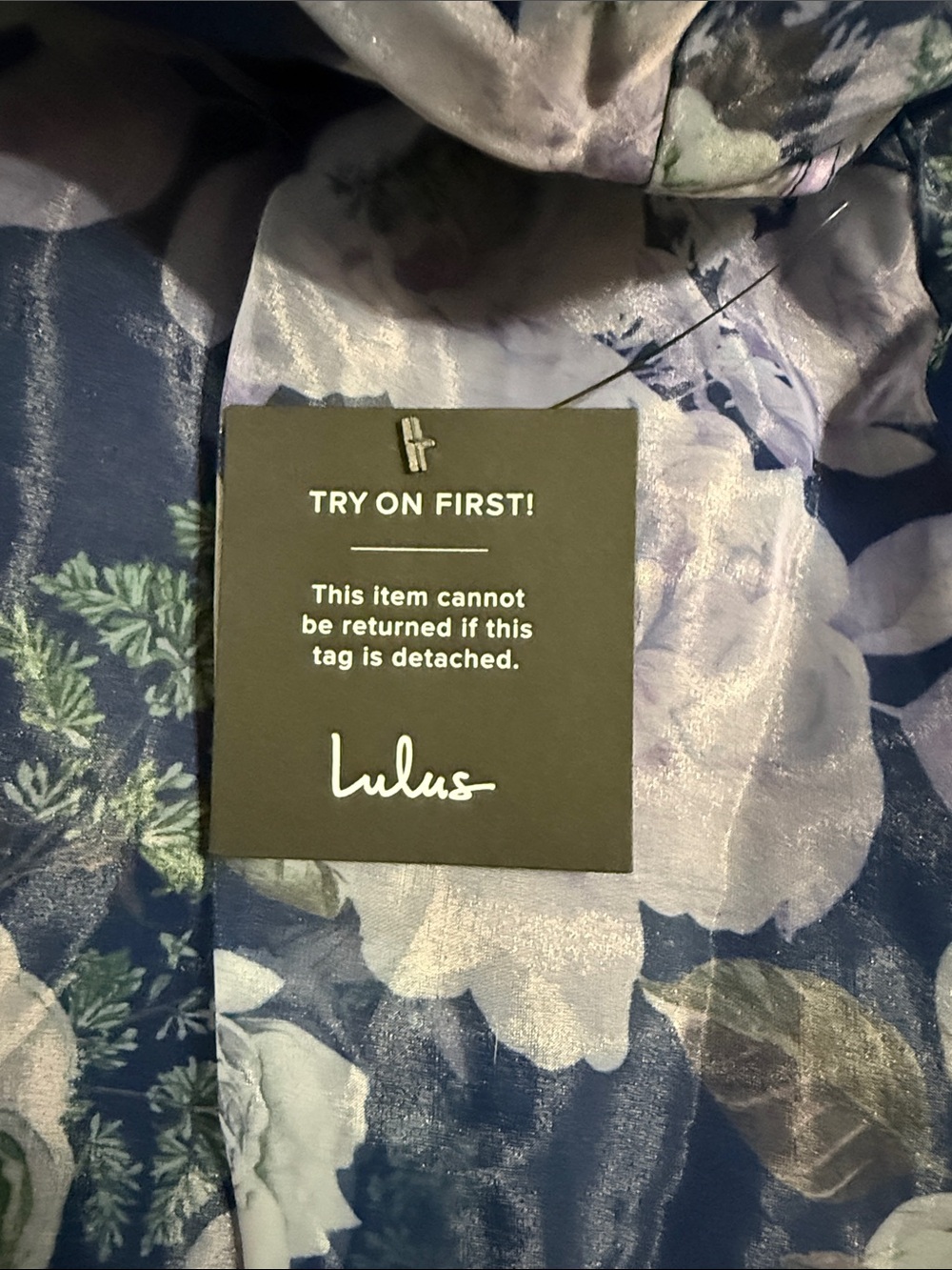 Lulus Positively Enchanting Blue Floral Organza Bustier Mini Dress - Size M - Picture 8 of 9